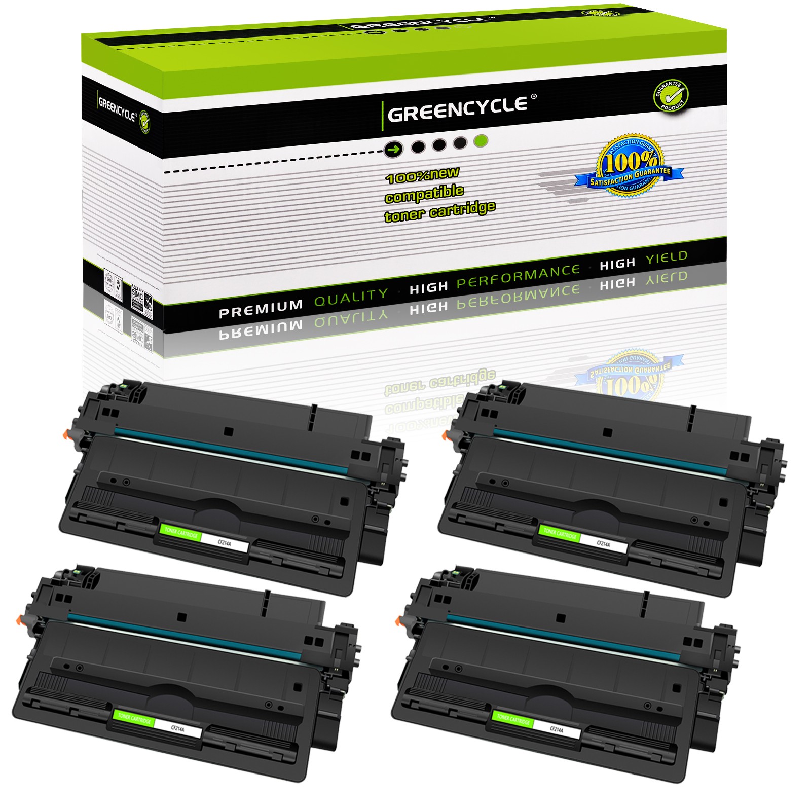 4PK CF214A Toner Cartridge Fit for HP 14A LaserJet 700 M712n M725z M725dn M725z+