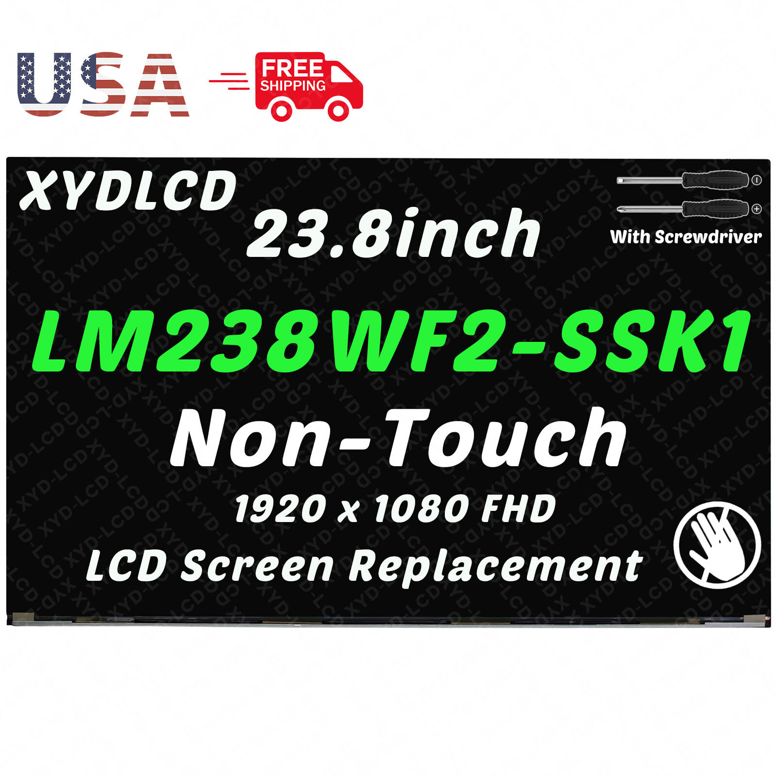 23.8" 01AG967 for Lenovo IdeaCentre AIO 520-24IKU All-in-One F0D2 LCD Screen IPS
