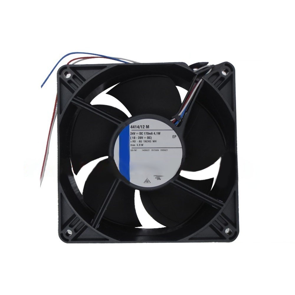 Ebmpapst Fan 4414/12M Axial Fan 24V 0.17A 4.1W 120*120*38mm 3-Wire Cooling Fan
