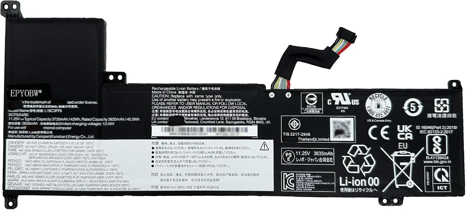 L19C3PF6 Laptop Battery 42Wh 11.25V Compatible with Lenovo IdeaPad 3 17ADA05 3