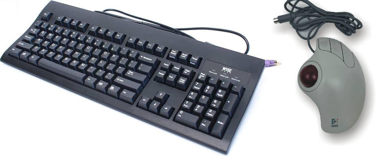 PS/2 Keyboard/Trackball Mouse Combo - Sturdy-Excellent-Help Save Your USB Ports