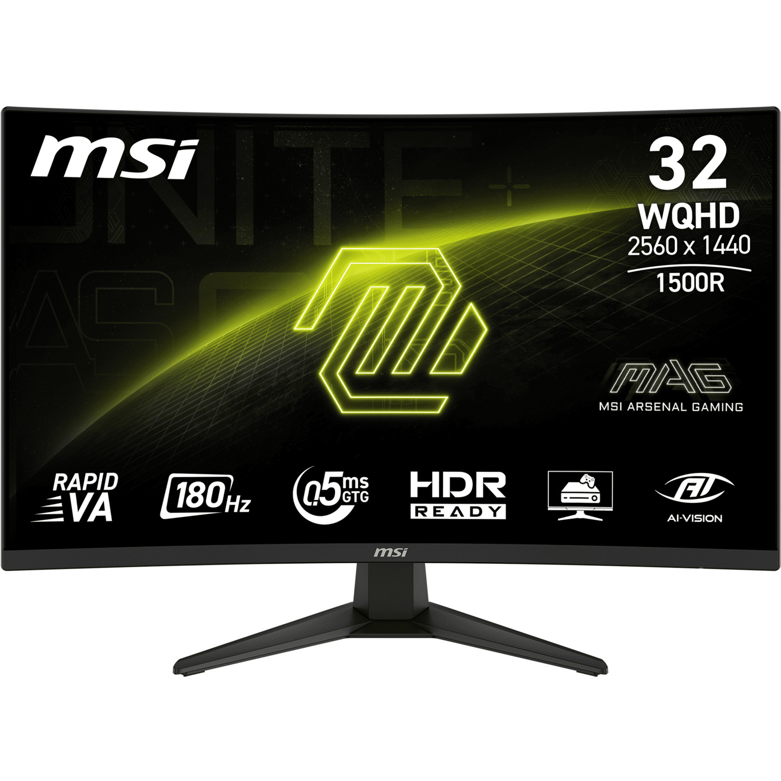MSI MAG 321CQF E18W 31.5" Curved WQHD (2560 x 1440)HDMI DP 180Hz 0.5ms FreeSync
