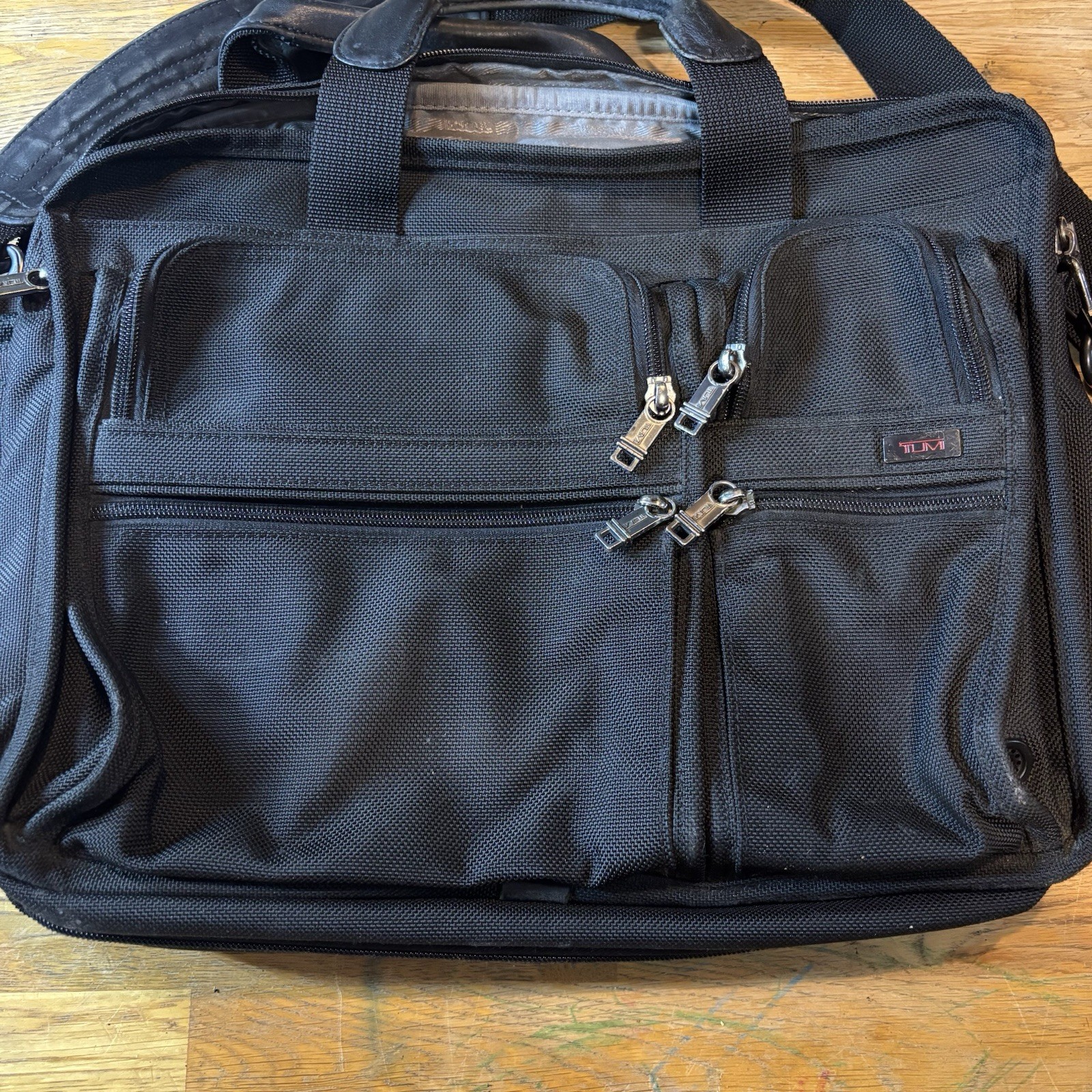 TUMI Alpha Briefcase, Laptop Case, Travel Case, Expandable  26031D4 black nylon
