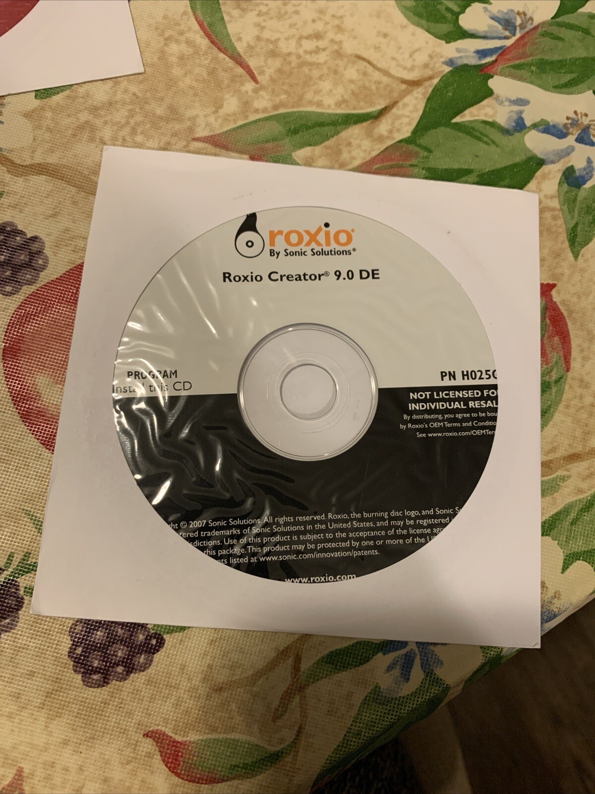 ROXIO CREATOR 9.0 DE CD - PN-H025G - Pre Owned