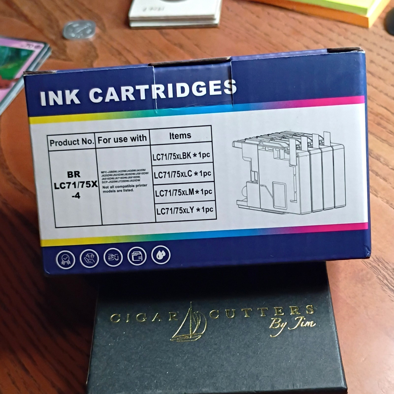 Compatible LC71/75XL Ink Cartridges 4-Pack BK C M Y for Brother Inkjet, New