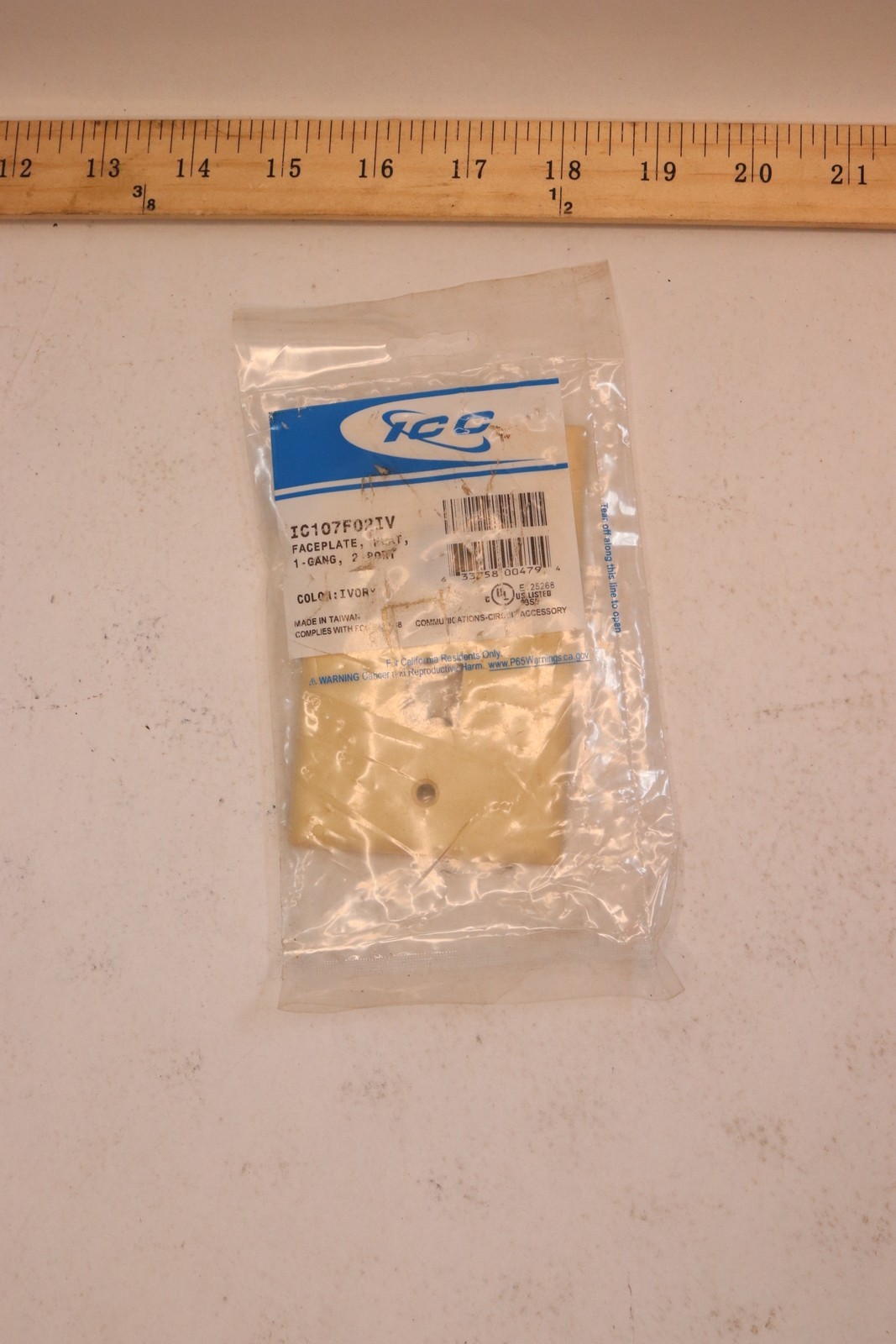 ICC Face Plate 2 Port Ivory IC107F02IV