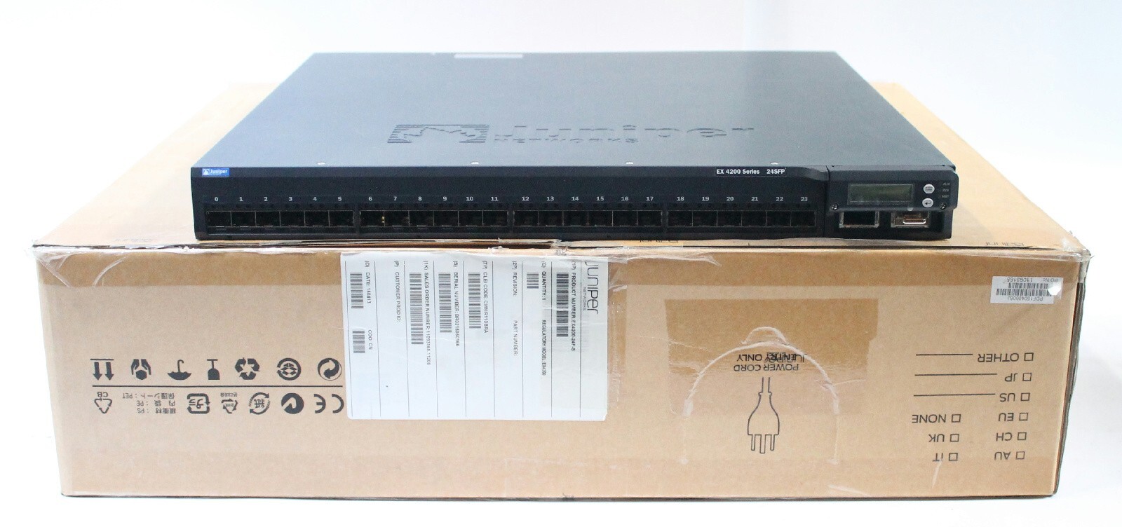 Juniper EX4200-24F - 24 Ports SFP - Uplink 4x SFP- Dual PSU  Open Box