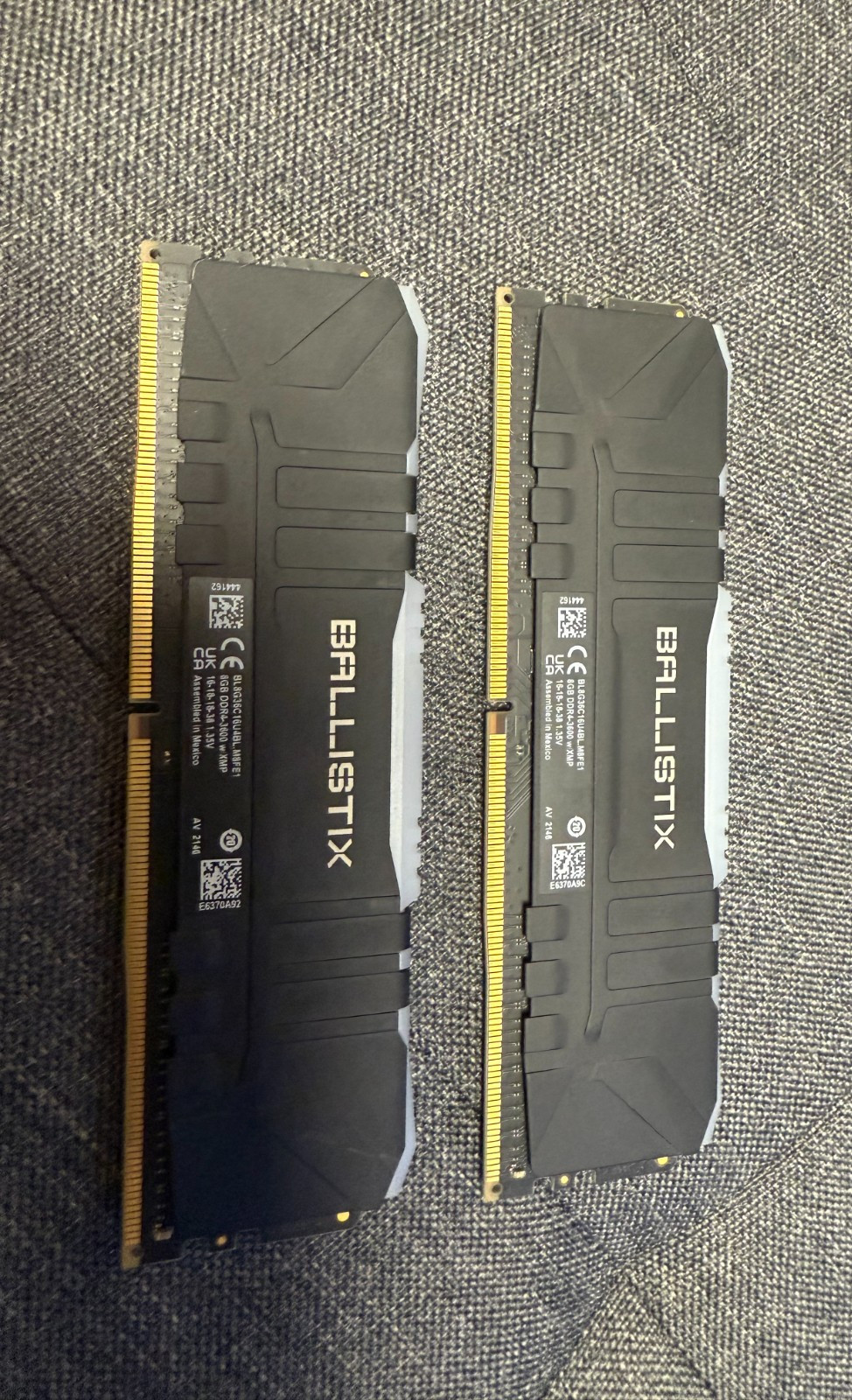 Crucial Ballistix 16GB 3600 MHz DDR4 RGB DRAM Desktop Gaming Memory Kit