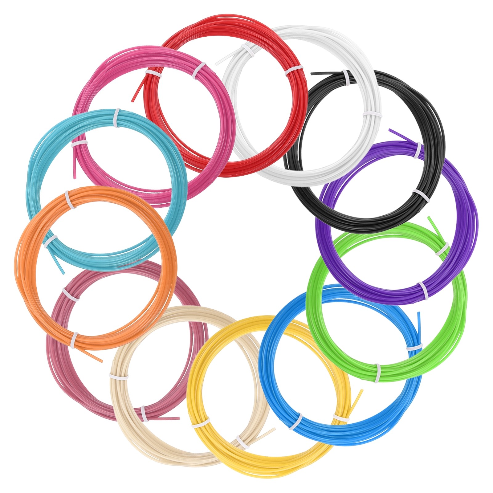 12 Pcs 3D Pen Filament, 1.75mm Dia 16.4ft Length, 12 Colors
