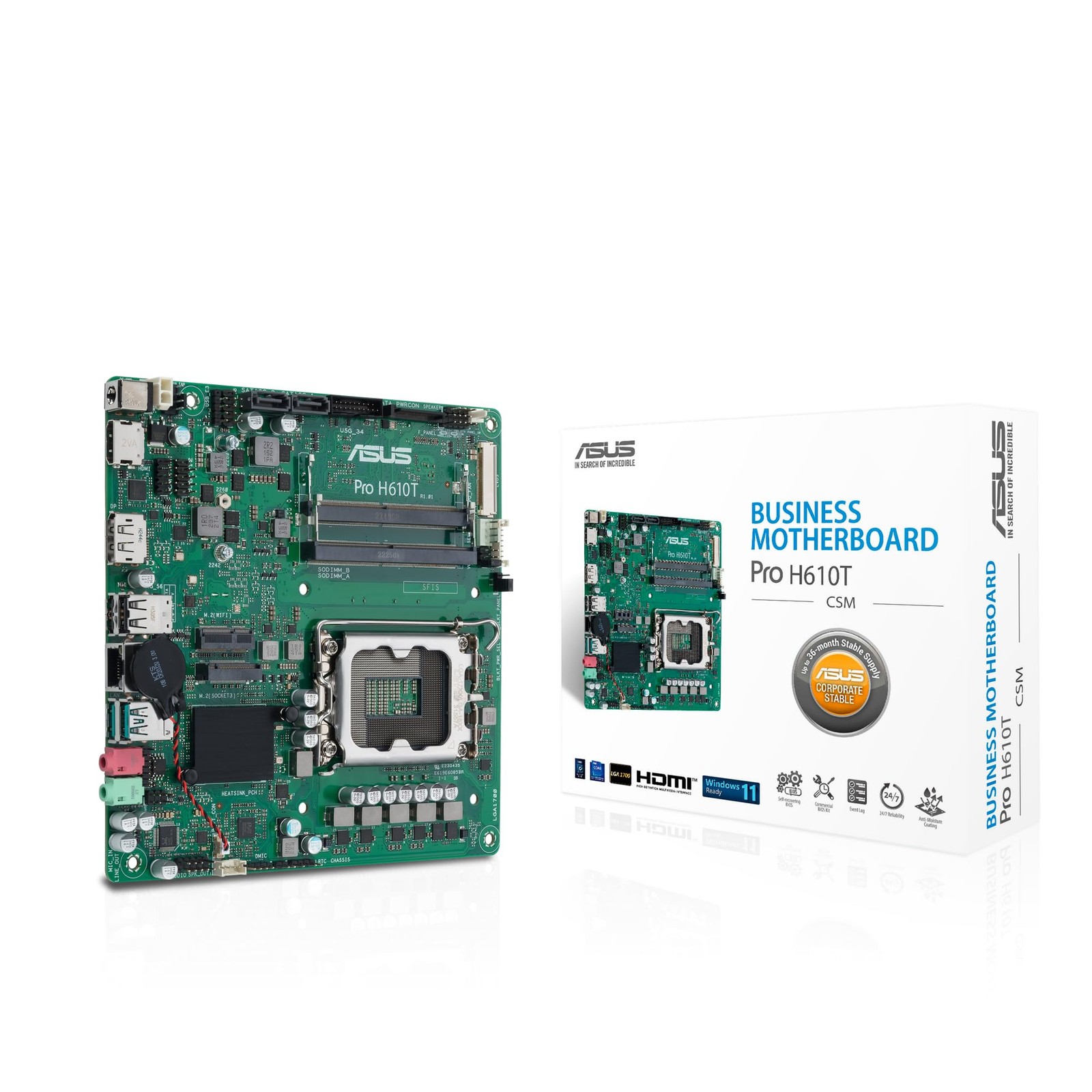 ASUS PRO H610T-CSM LGA1700 2DDR4 MB