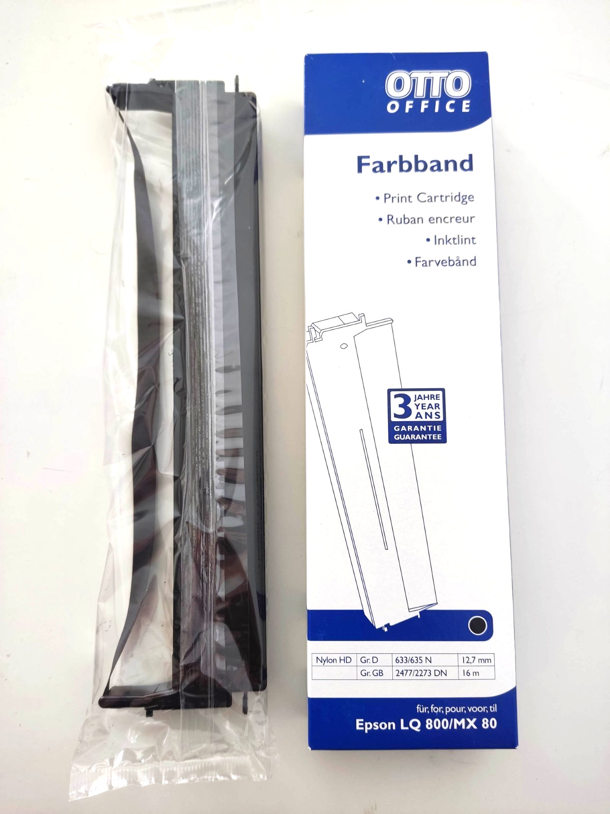 1x Otto Office gr 633 / 635 ribbon black Epson LQ-500 570 800 Mx80 LX300 570+