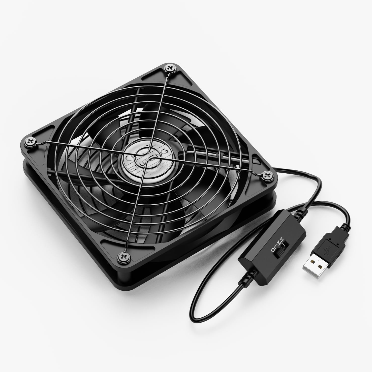 120mm USB Powered Case Fan - 3 Speed, 1500RPM Cooling for Gaming PC, Tablet, TV,