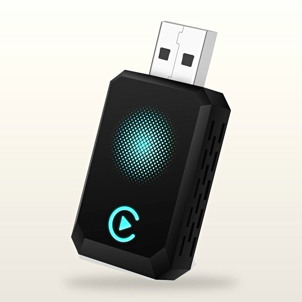 CAENEEDER Wireless CarPlay Adapter Blue USB Wired to Wireless Apple CarPlay