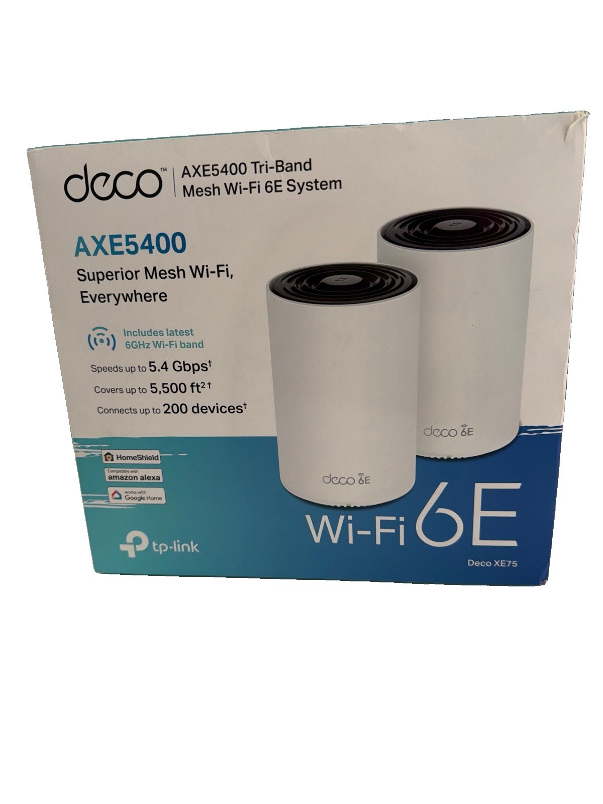 Tp-Link | Deco AXE5400 Tri-Band Mesh Wi-Fi 6E System | Deco XE75 - NEW