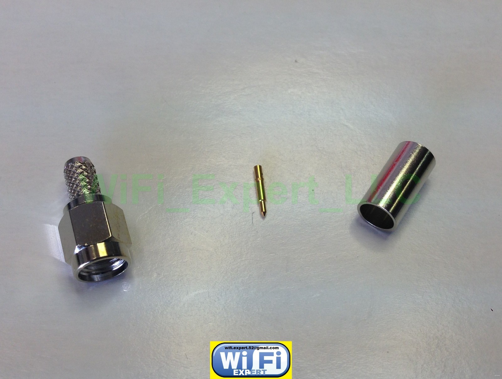 Nickel SMA Male / Female pin crimp RG58 RG142 RG400 LMR195 cable RF Connector US