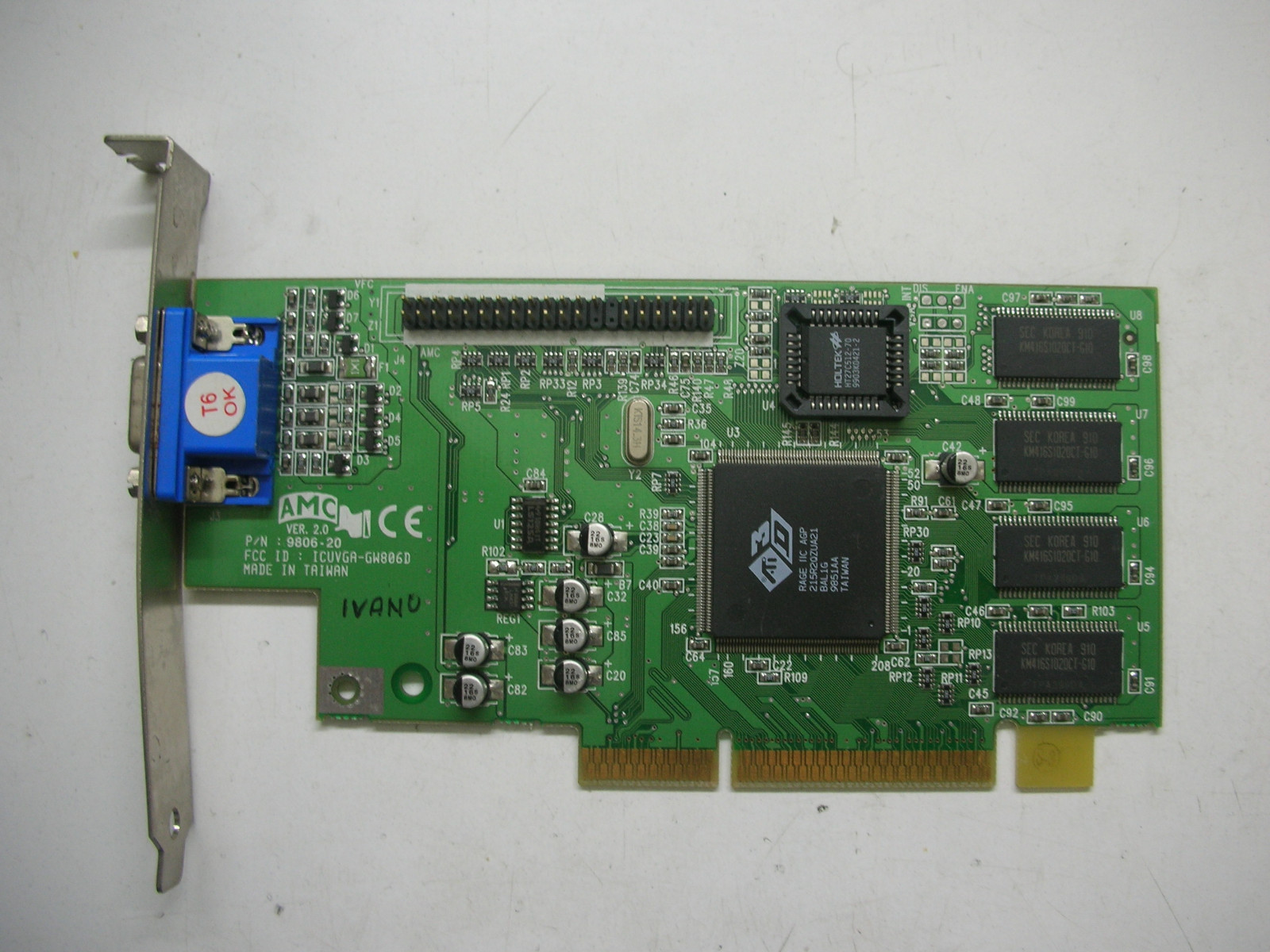 Gainward 9806-20 ATI 3 DRAGE IIC AGP 8mb