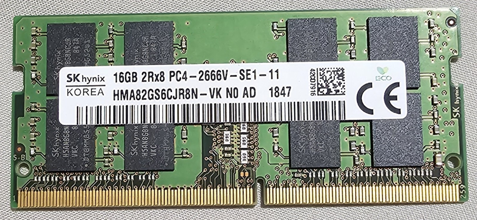 DDR4 RAM LOT 16GB 2RX8 PC4-2666V AND 8GB PC4 2400T