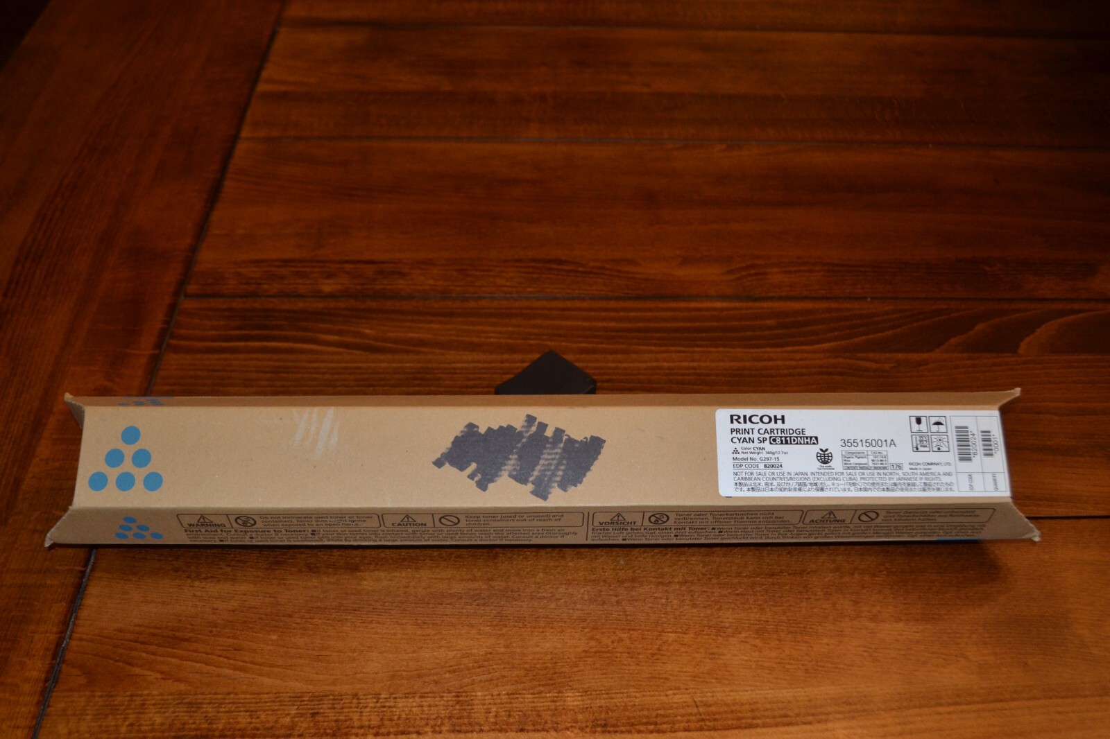 New Genuine Ricoh 820024 Cyan Toner Cartridge SP C811DNHA 