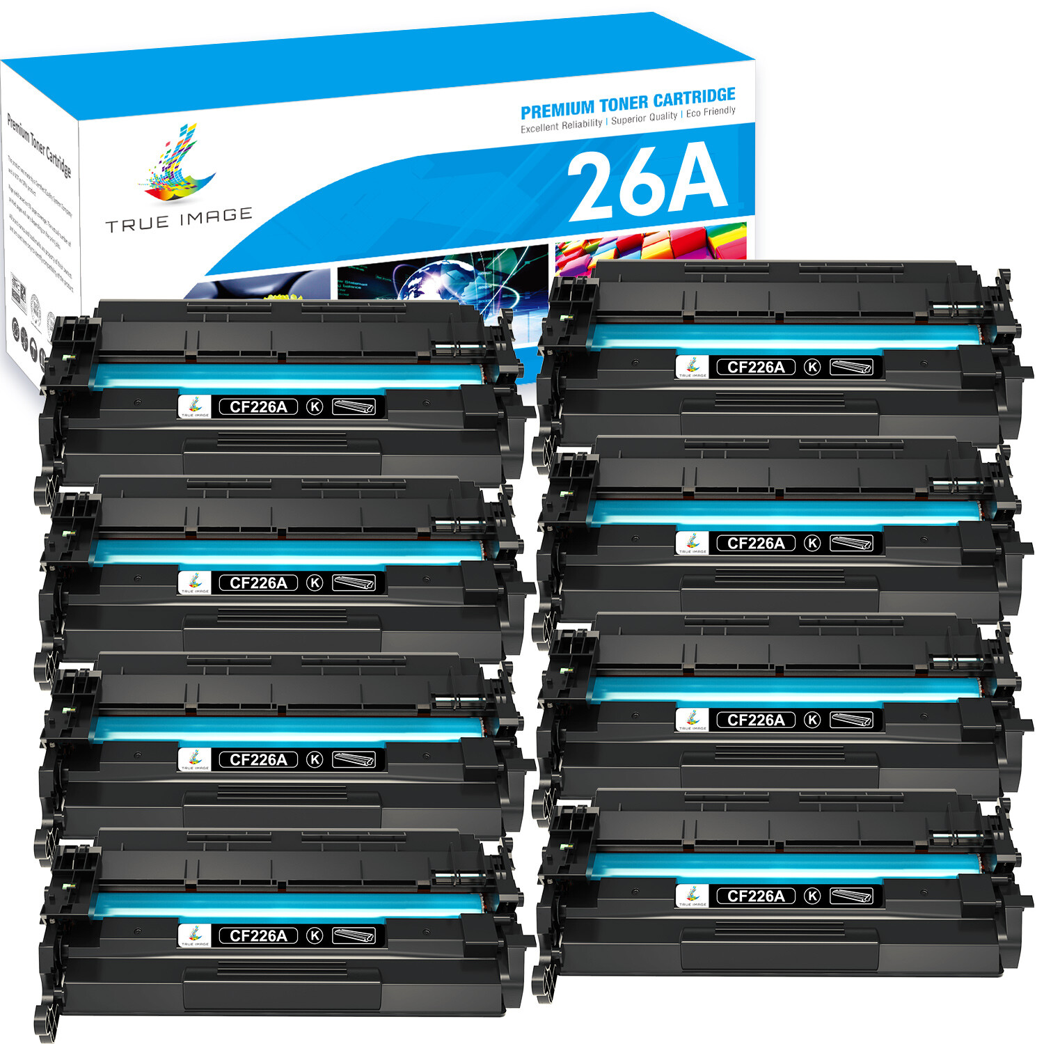 1-10x CF226A Toner for HP 26A Toner Cartridge LaserJet Pro M402n MFP M426fdn lot