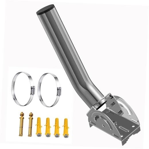 11" Adjustable J Pole Antenna Mount—Silver—1 Pack