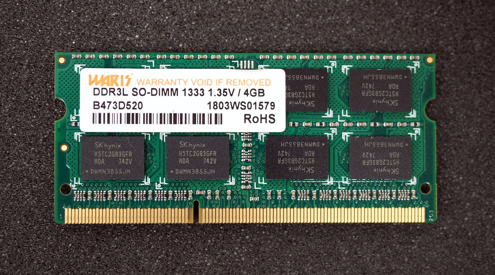 8GB (2x 4GB) - DDR3 SO-DIMM 1333 (PC3-10600) - SKHynix / Waris
