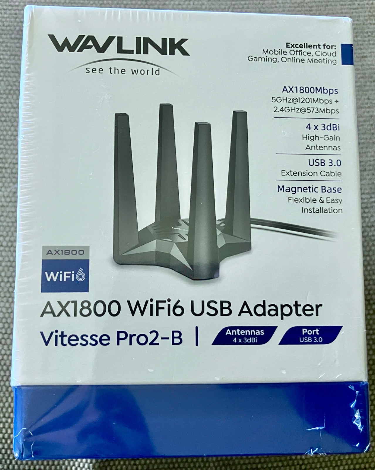 NEW WavLink AX1800 WL-WN693X1F Vitesse Pro2 USB WiFi 6 USB Adapter