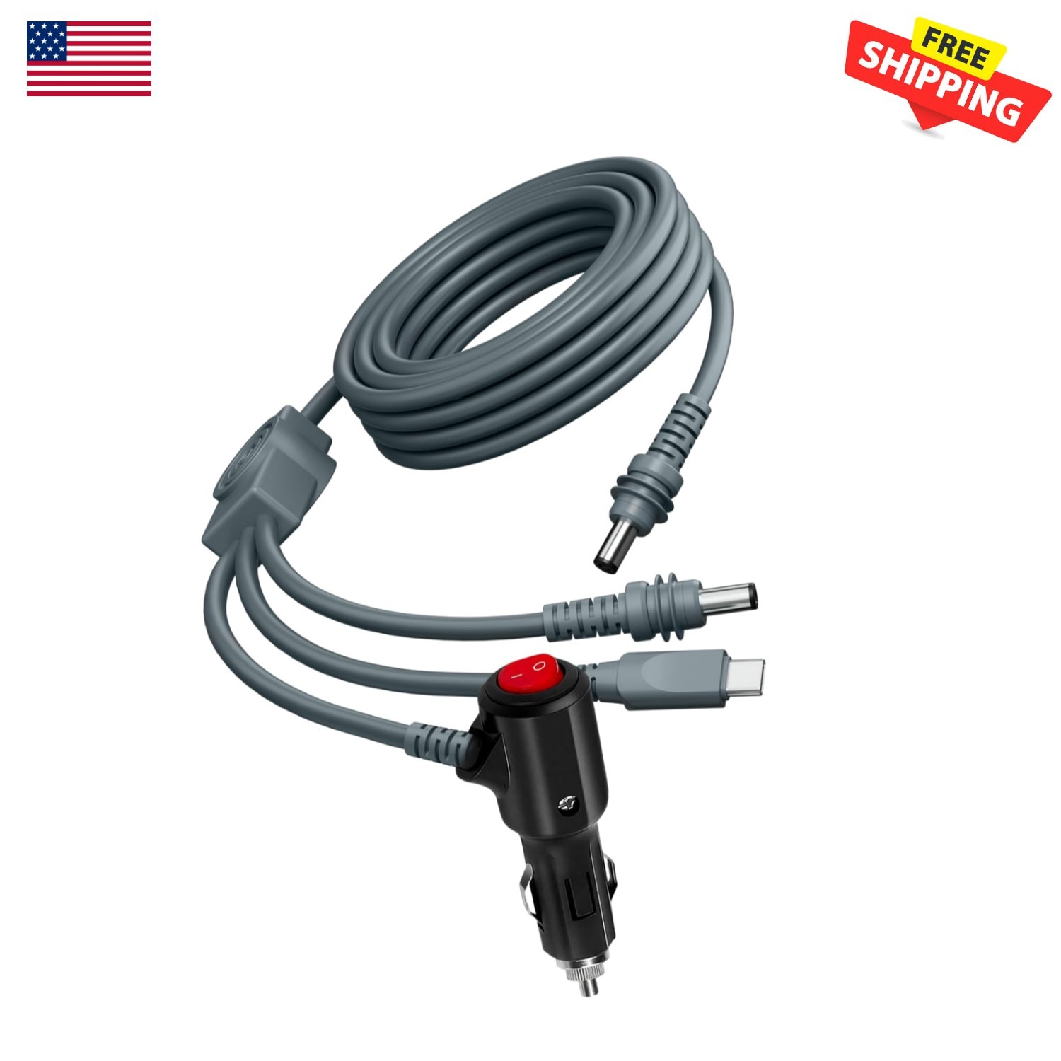 Efficient 10FT USB C to DC Car Charger for Starlink Mini - 100W Max Output