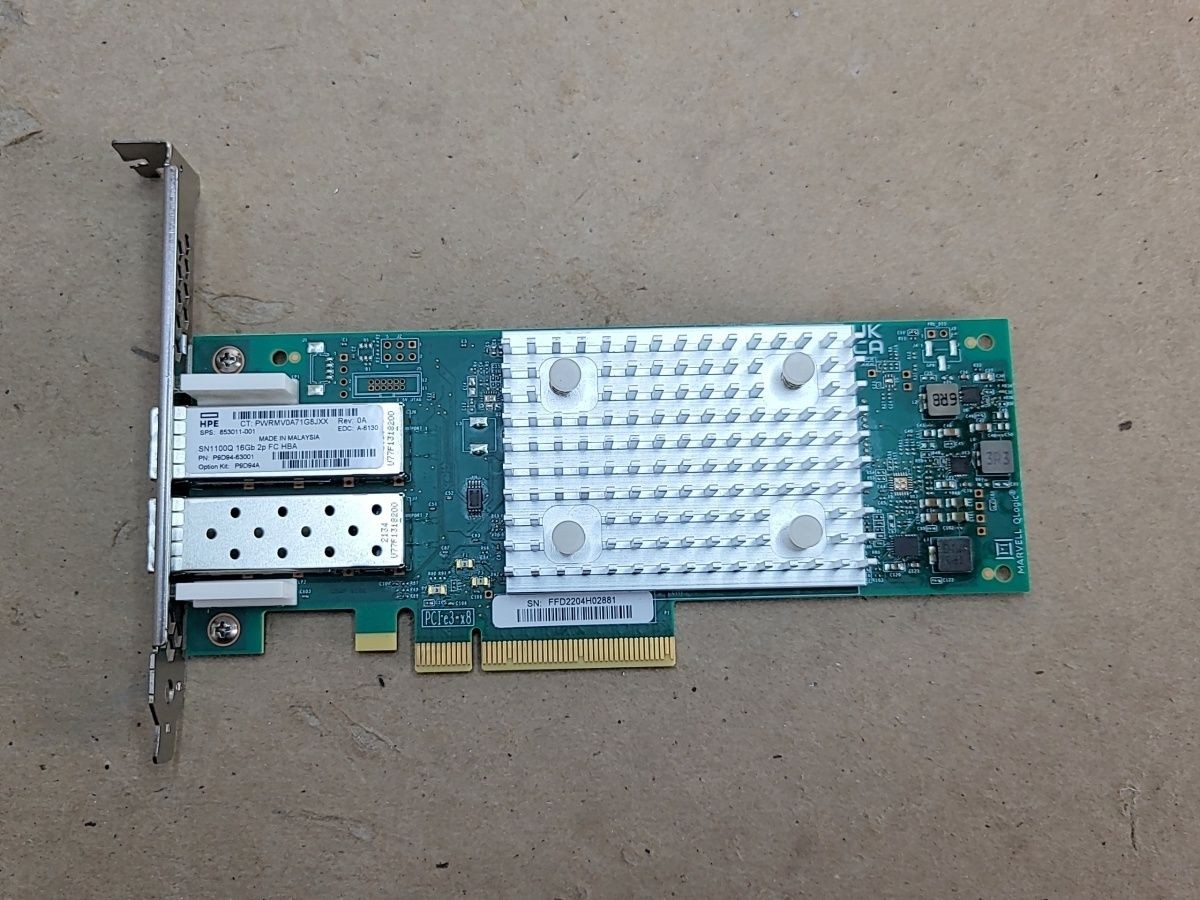 HPE StoreFabric SN1100Q P9D94-63001 16Gb Fibre Channel HBA 2-Port