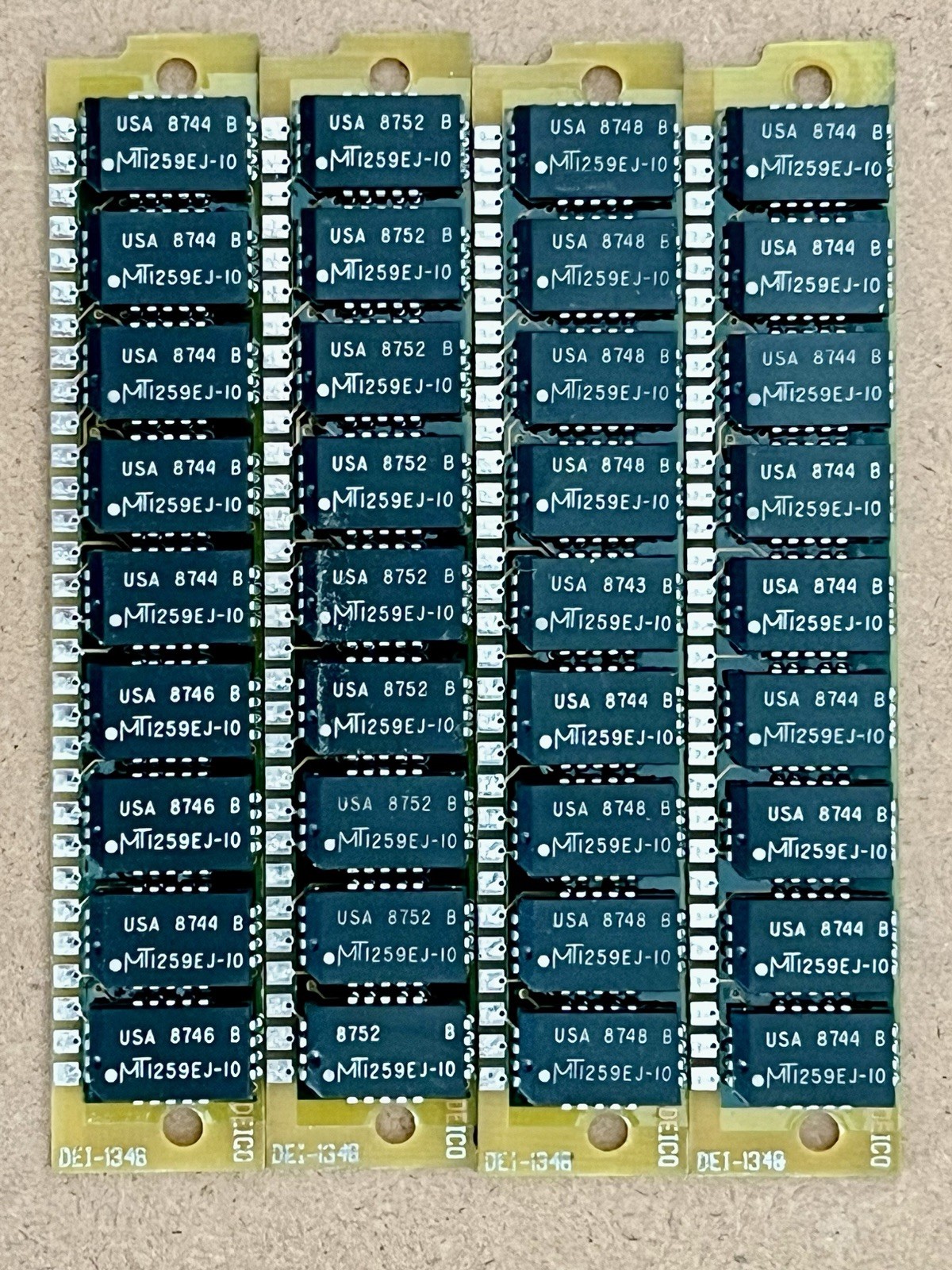 4x Vtg DEICO DM0256 256KB 30-Pin SIPP RAM Kit MT1259EJ-10 10-Chip Parity 100ns