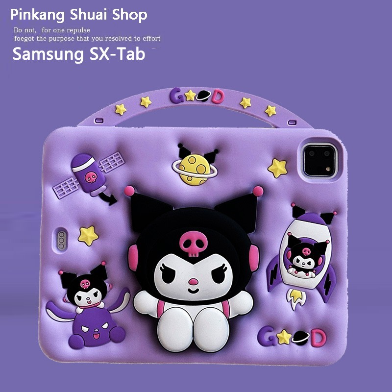Kuromi Pen Slot Silica Gel 360°Rotating Bracket TabletCase For Samsung SX-Tab A9