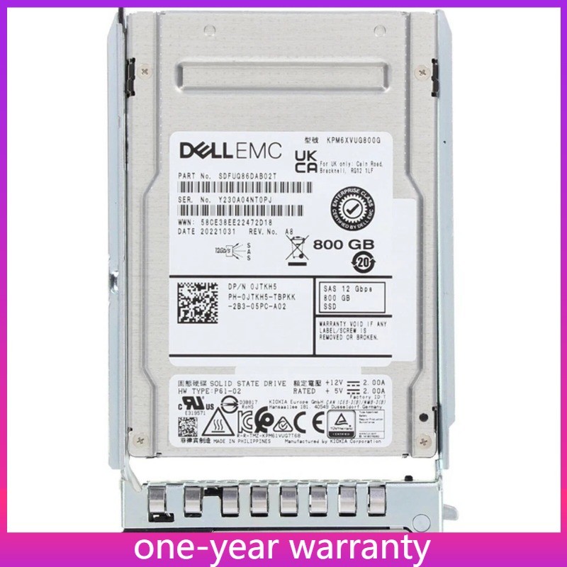 JTKH5 0JTKH5 DELL EMC 800GB SAS 2.5'' 12Gb/s MIXED-USE SSD 14/15/16G KIT New