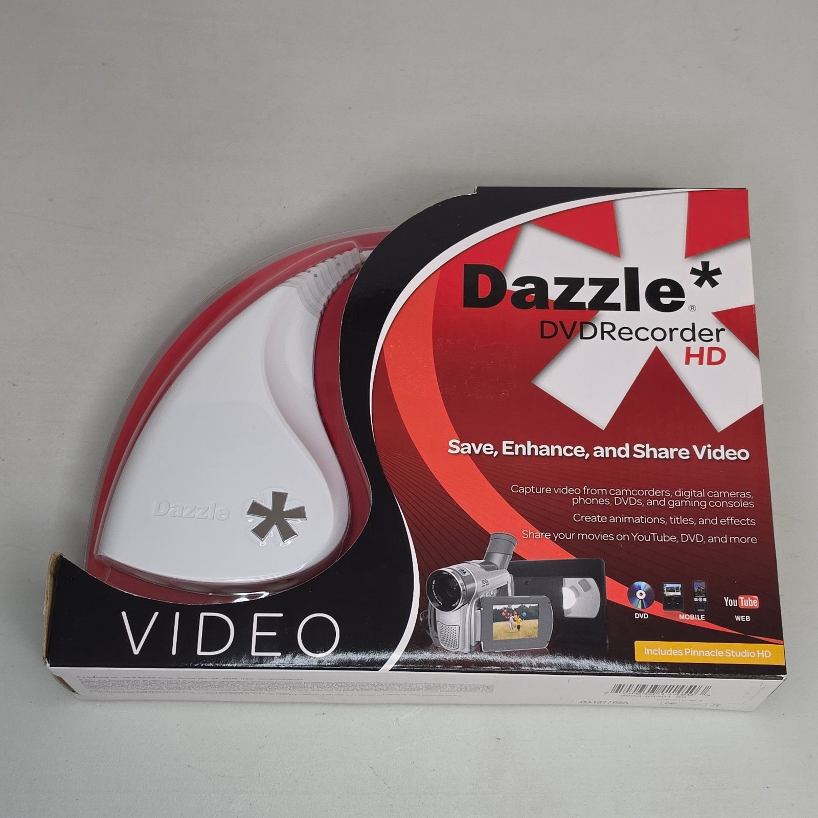 Pinnacle Dazzle DVD Recorder HD Video Capture Device + Studio Software