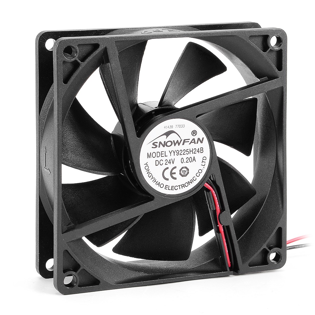 9225 24V DC Cooling Fan with Long Life Dual Ball Bearings 92mm x 92mm x 25mm