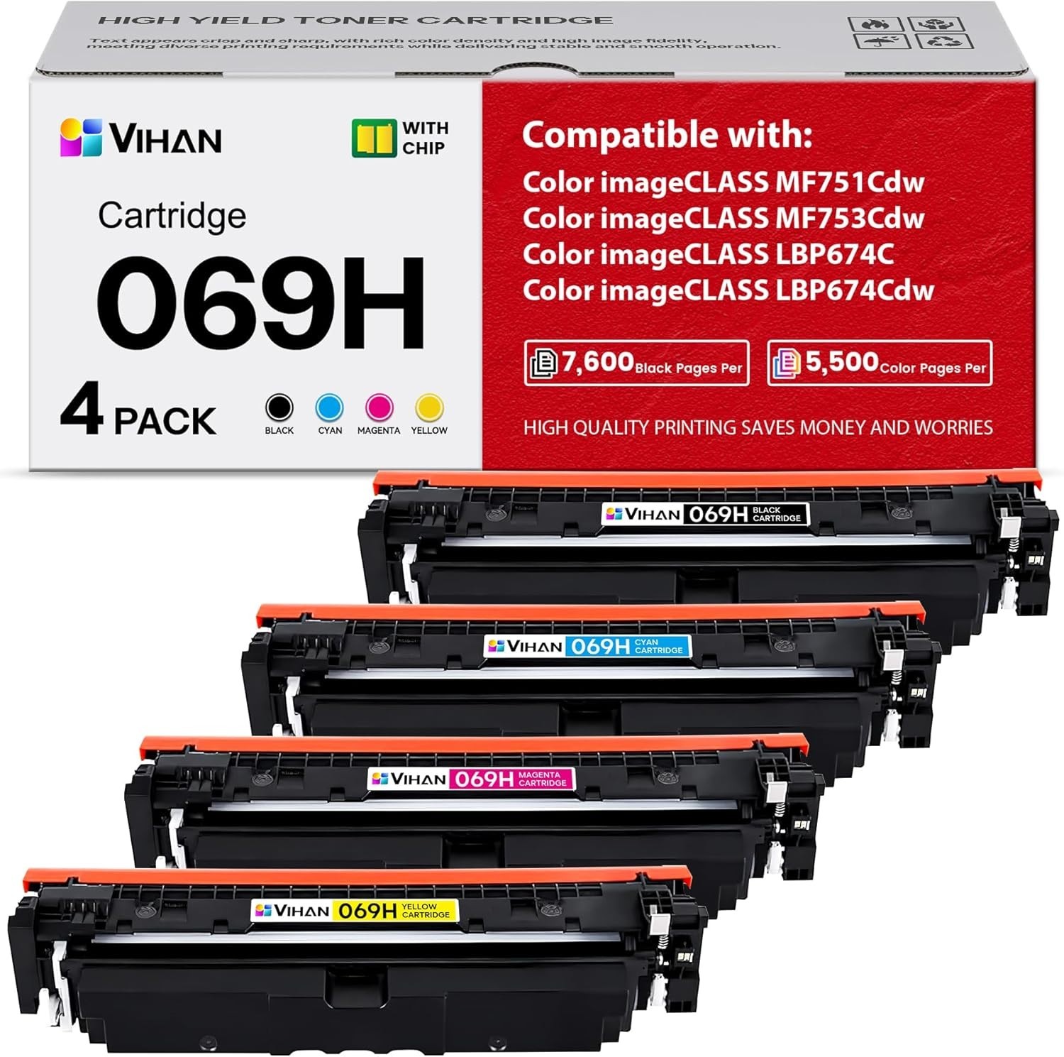 069H 069 High Capacity Toner Cartridge (with Chip)Replacement FOR CANNON 069H
