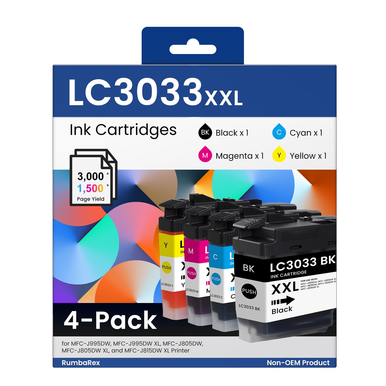 LC3033 BK/C/M/Y Ink Cartridges LC3033BK LC3033C LC3033M LC3033Y LC30334PKS