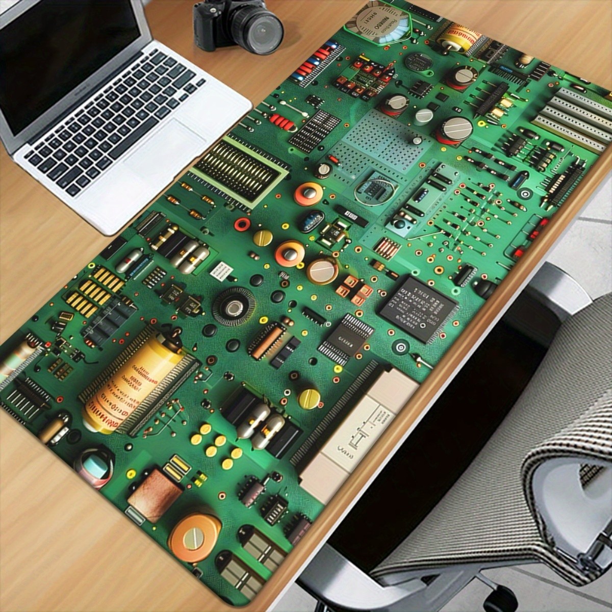 1pc High-Definition Printed Circuit Board Pattern Desk Mat, Multifunctional Mo