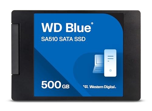 WESTERN DIGITAL 500GB WD BLUE SA510 SATA SSD - WDS500G3B0A - BLACK/BLUE