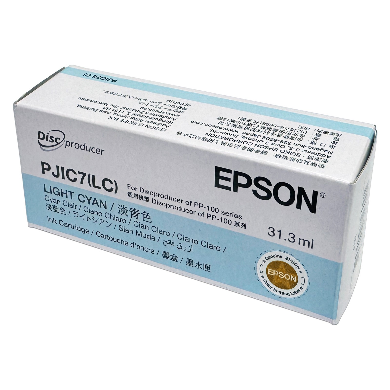 Epson Discproducer PP-100/PP-50 LIGHT CYAN Ink Cartridge PJIC7(LC) exp 06/26