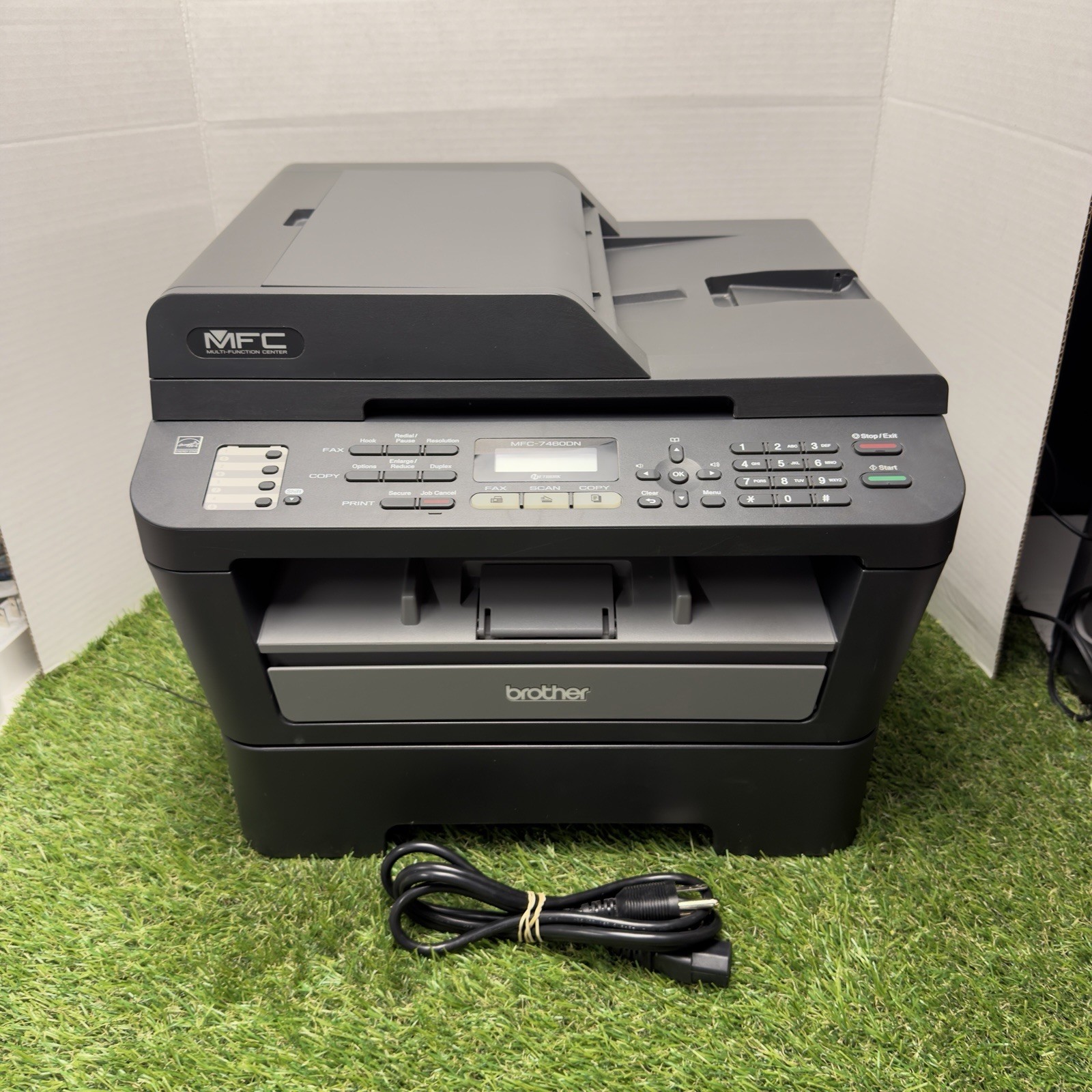 Brother MFC-7460DN All-in-One Mono Laser Printer Copier Scanner Fax Tested