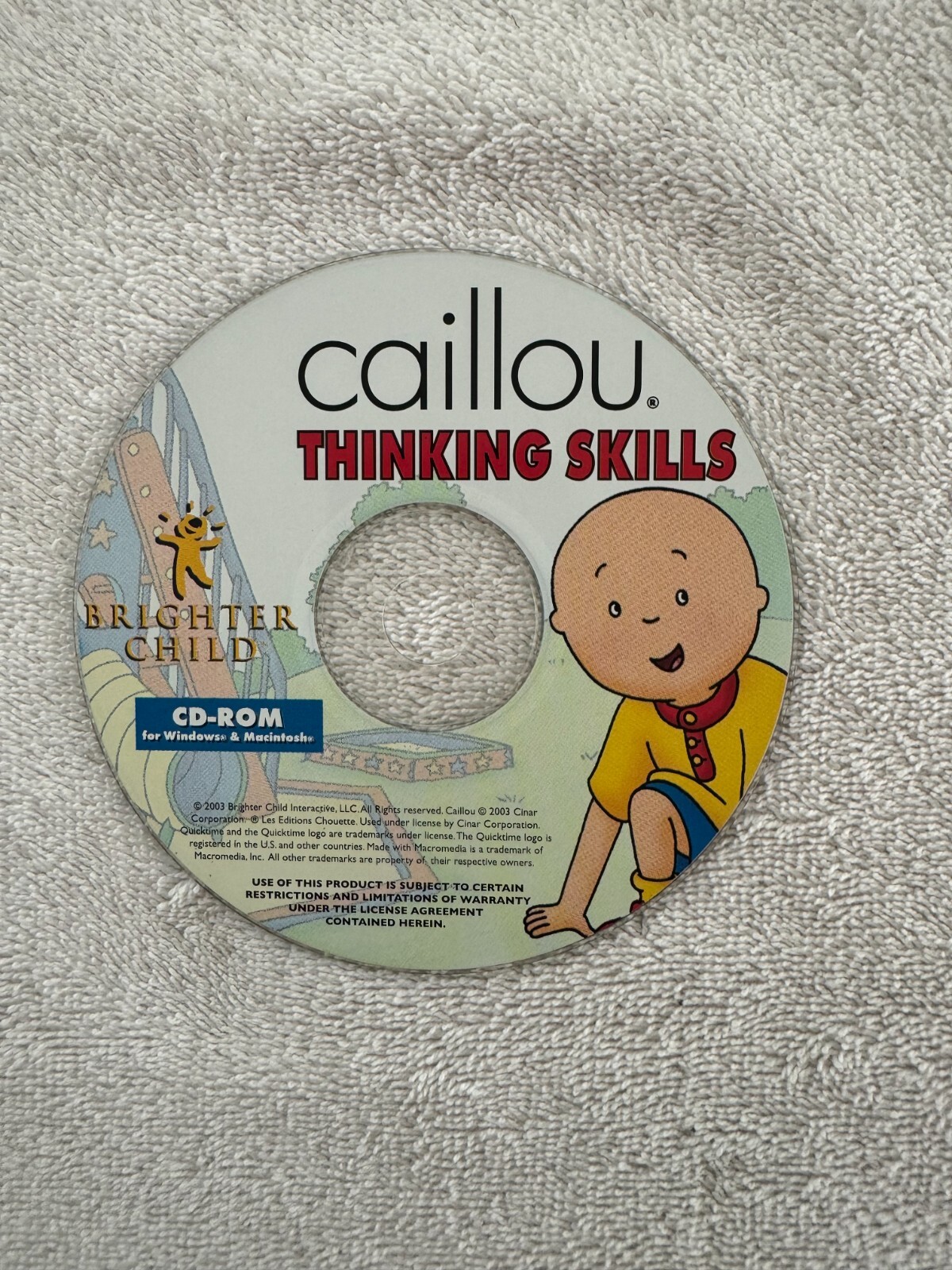 Caillou Thinking Skills -2003 Brighter Child Windows & Macintosh
