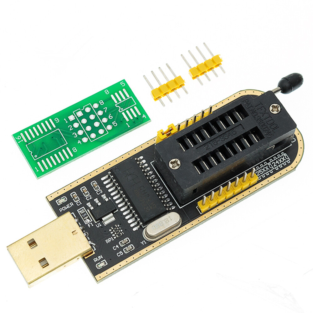 1 x CH341A USB Programmer With SOP8 Test Clip For EEPROM 93CXX / 25CXX / 24CXX