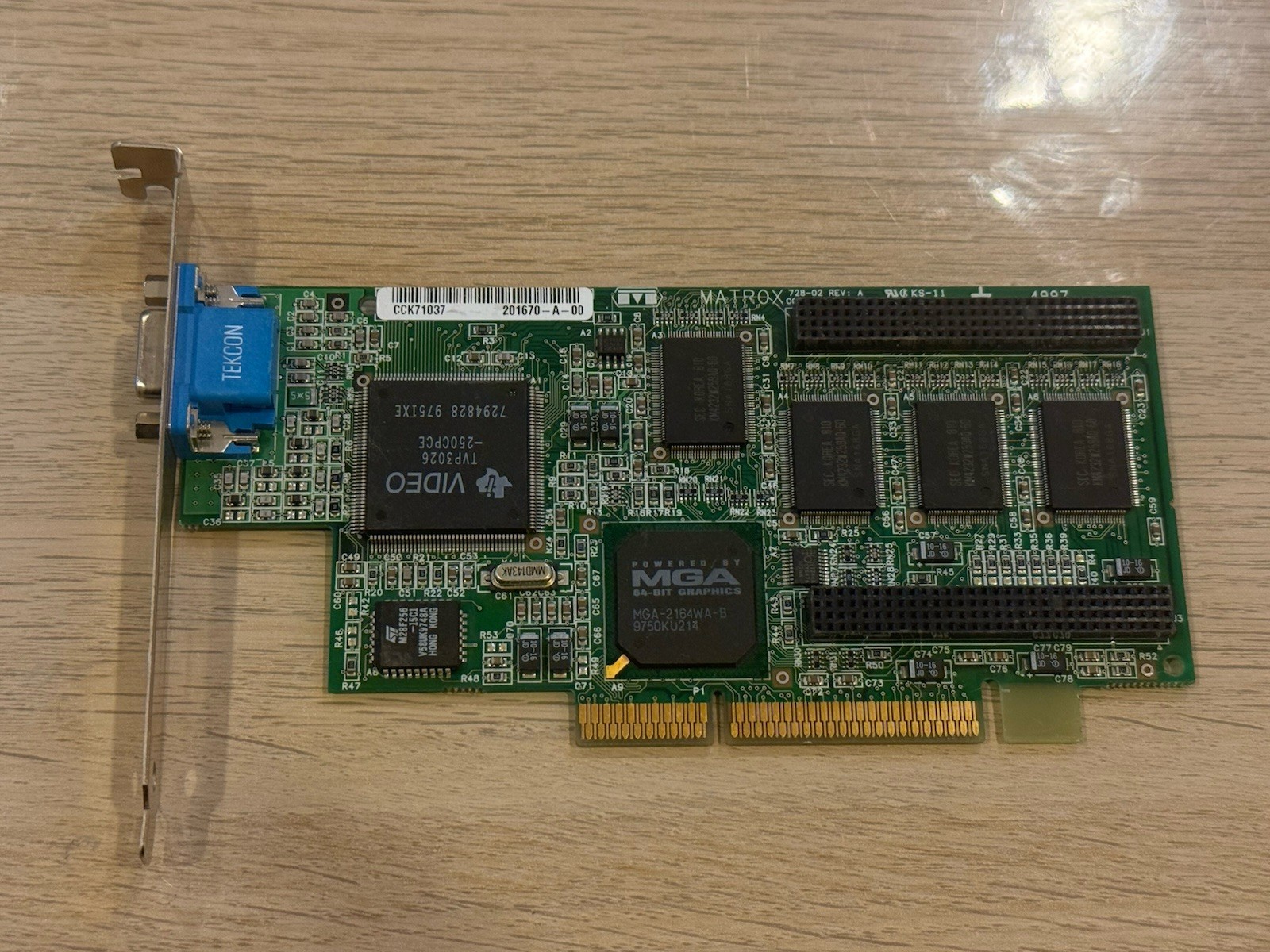Matrox MGI MIL2A/8/IB2 - IBM FRU 01K4340 (728-02) 1997 VGA Video Card