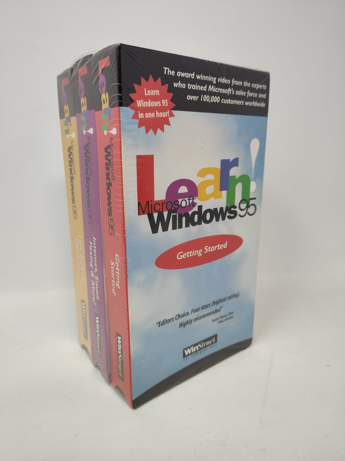 Vintage Set Of 3: Learn Microsoft Windows 95  VHS Video NEW - Sealed