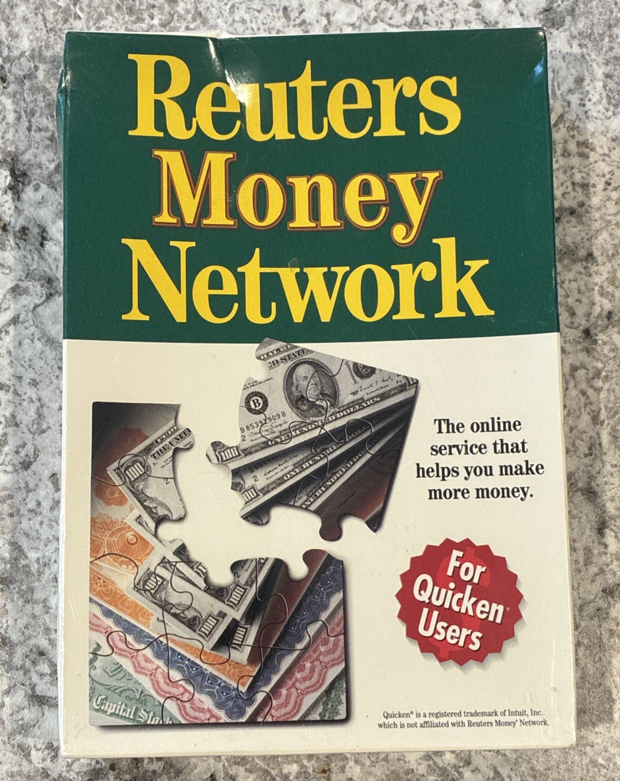 Reuters Money Network Software Application For Quicken Users New & Sealed