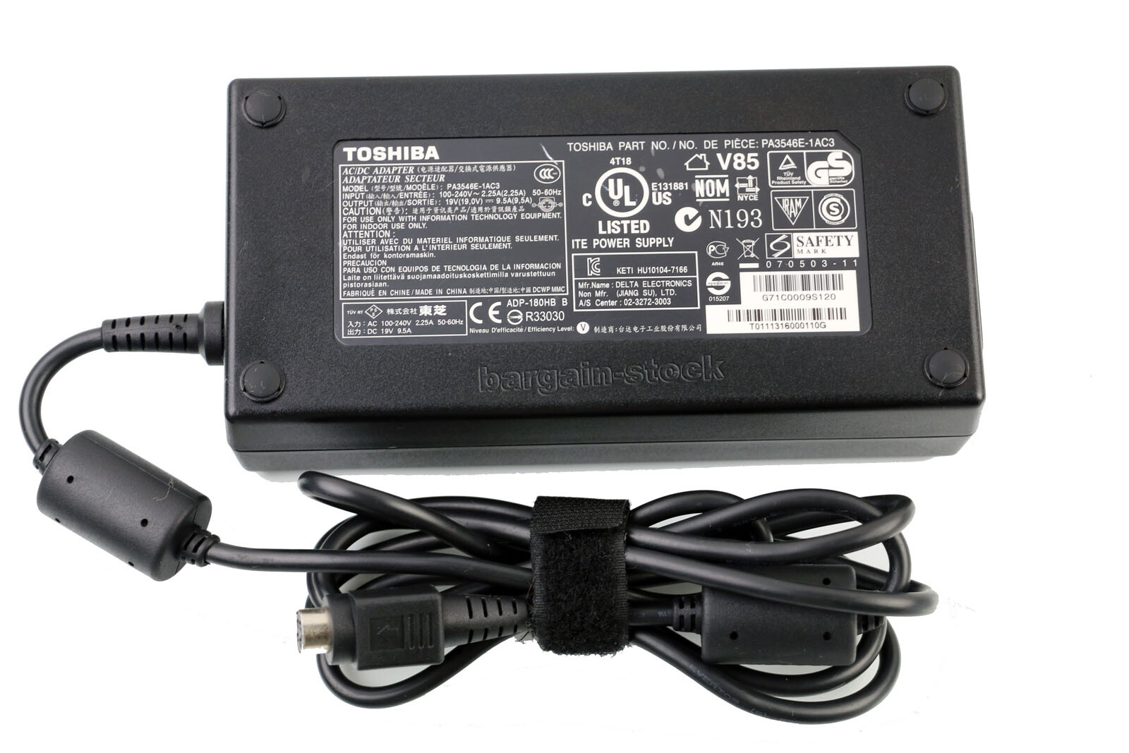 180W AC Adapter Charger Toshiba Qosmio X875-Q7190 X875-Q7280 X875-Q7380 19V 9.5A