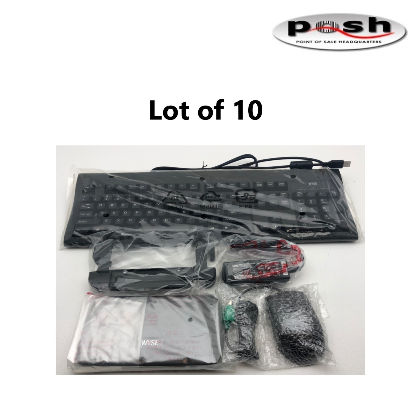 Lot of 10 Wyse 909576-01L thin client  USB KEYBOARD, PS2 MOUSE NEW
