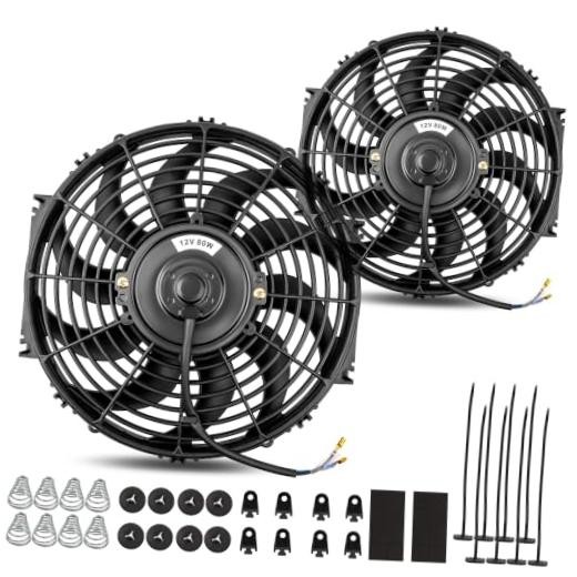 2PCS 8 Inch High Performace Electric Cooling Slim Radiator Fan 8 Inch-2PCS