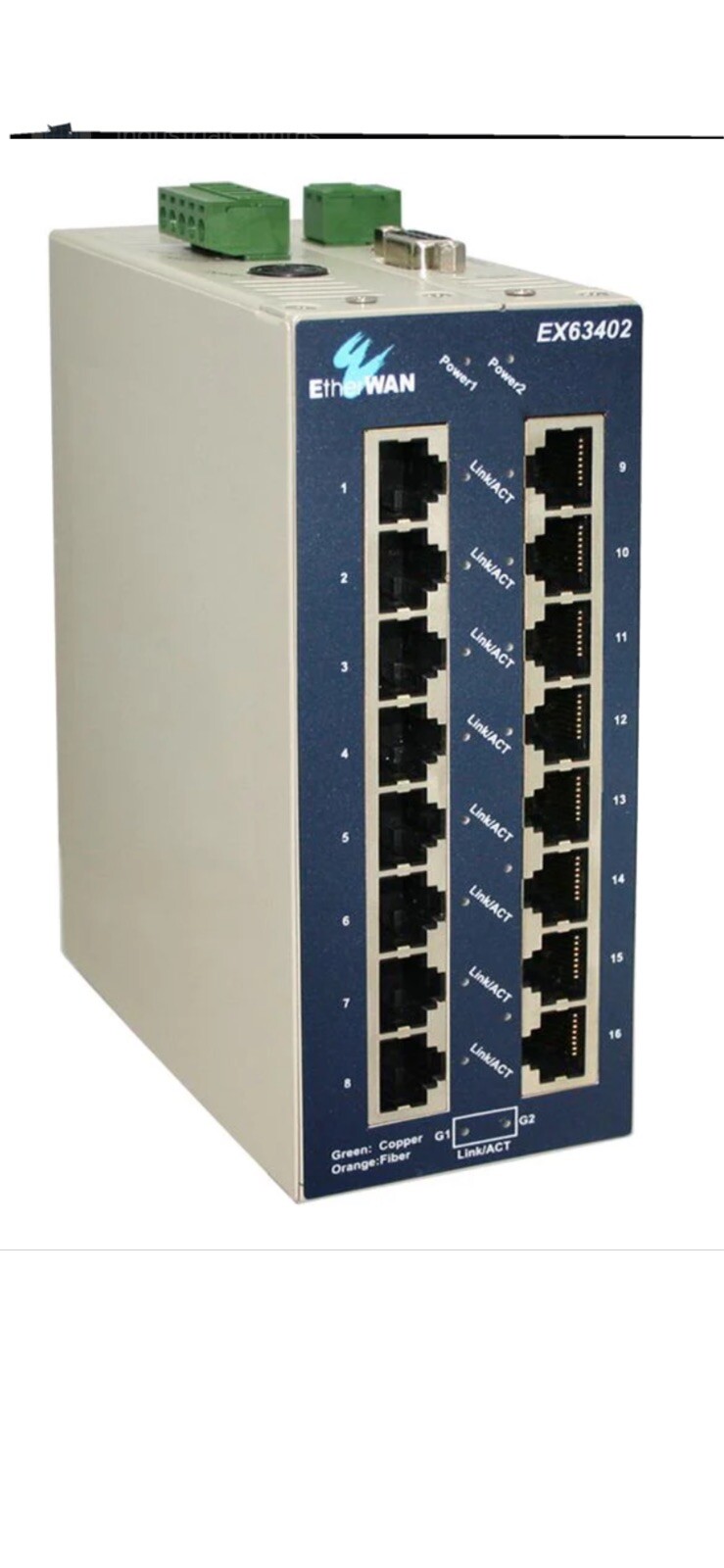 EtherWAN EX63400-00B  Hardened Managed 16 Port Industrial Switch 10/100 TX