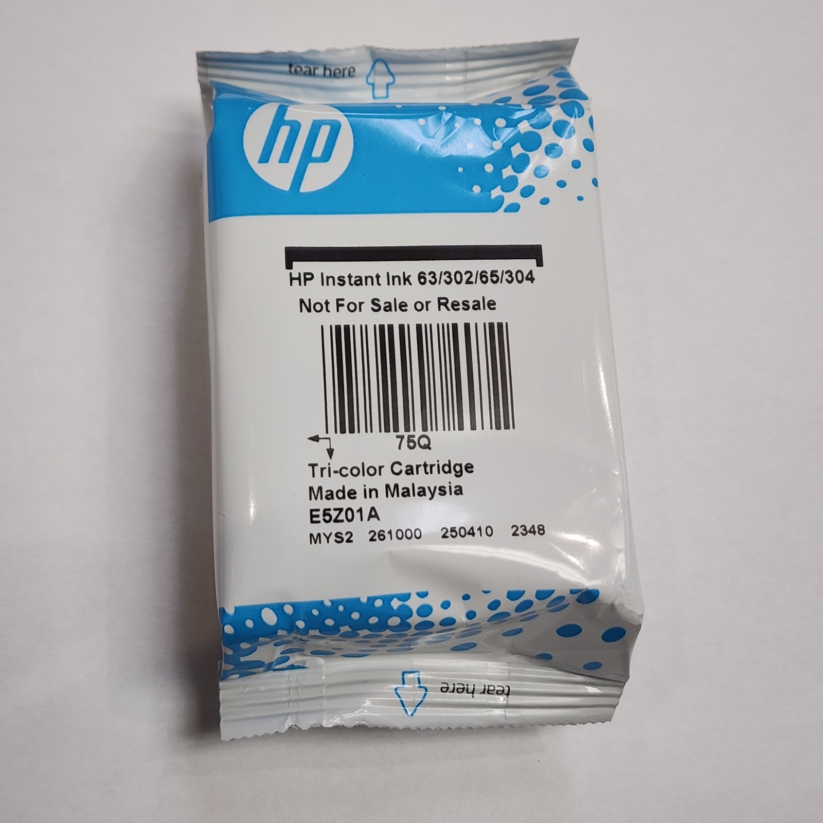 HP Instant Ink 63/302/65/304 Genuine Black Ink Cartridge E5Z01A (75Q)
