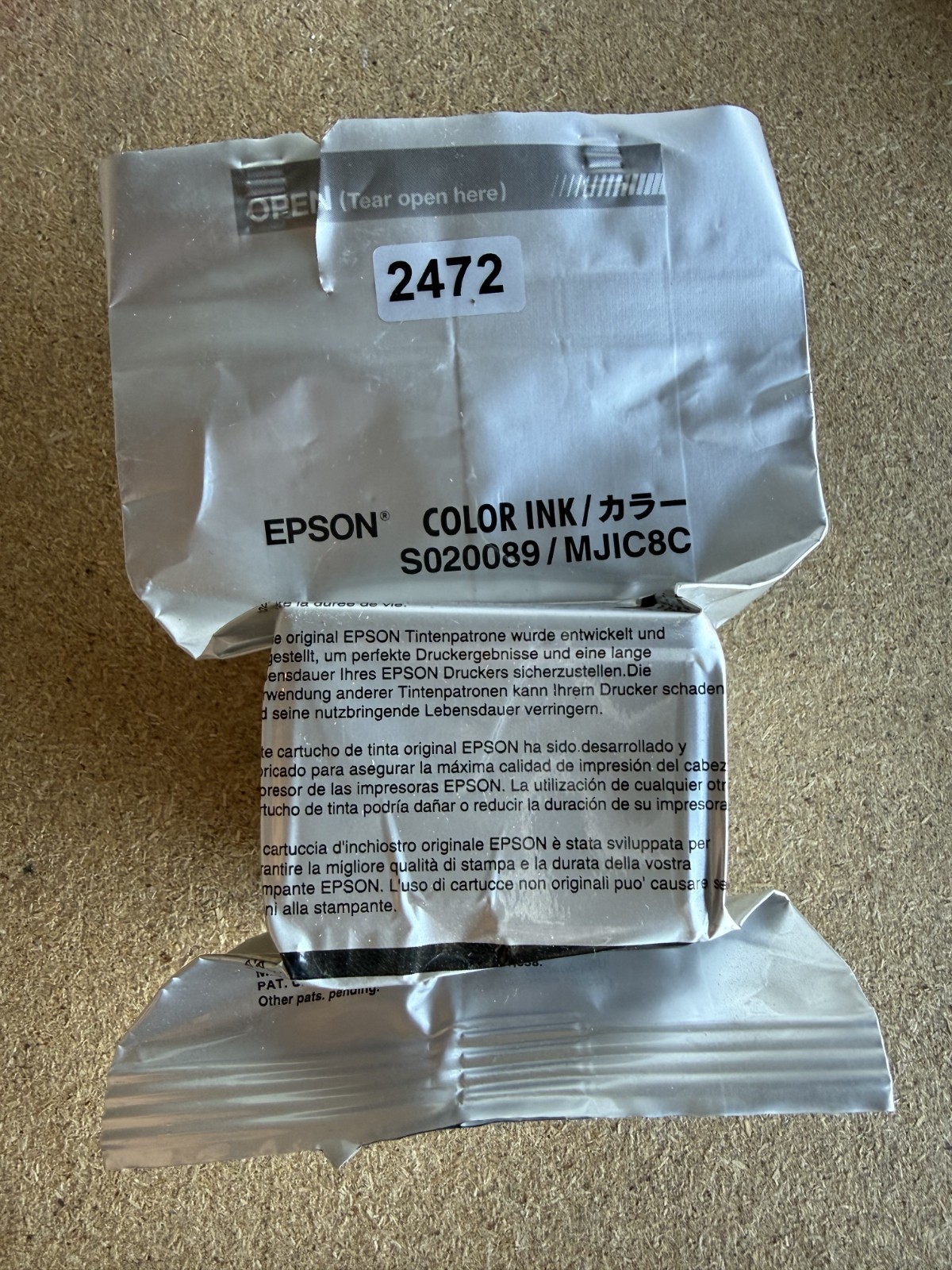 Genuine Epson S020089 Color Ink Cartridge / Factory Sealed